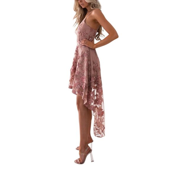 Two Sisters The Label Saskia High Low Dress - Embroidery Rose Sz 6 M - Picture 5 of 16